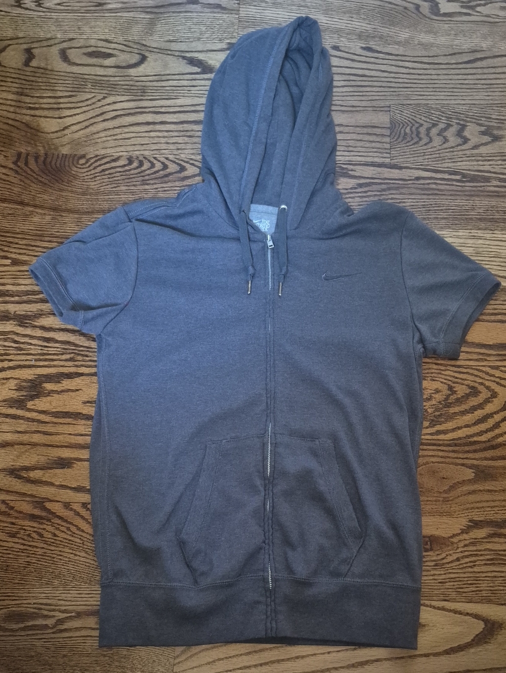 NWOT!!! Nike Short-Sleeve Zip Hoodie in Charcoal Gray